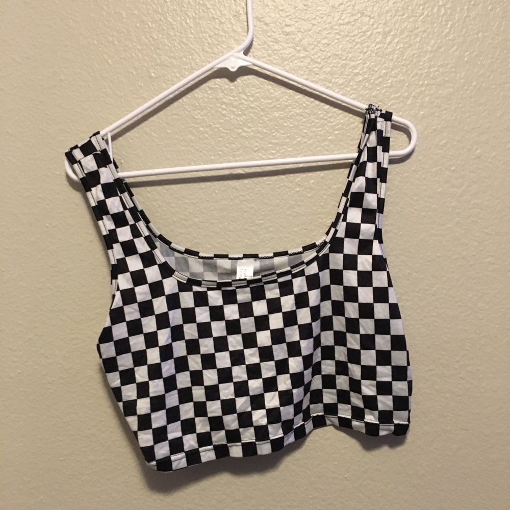 Checkered crop top